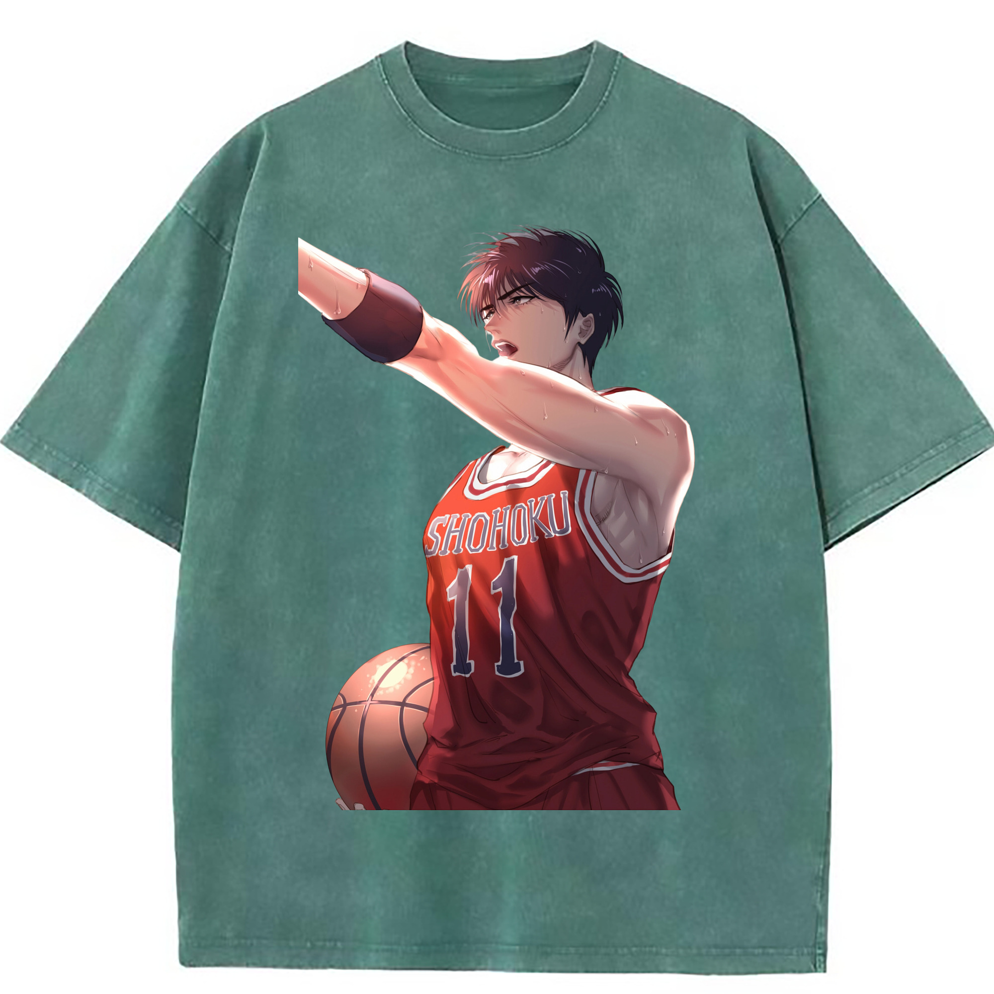 （画像用） SLAM DUNK／スラムダンク 綿100% ヴィンテージ風 半袖Tシャツ（フロントプリント）